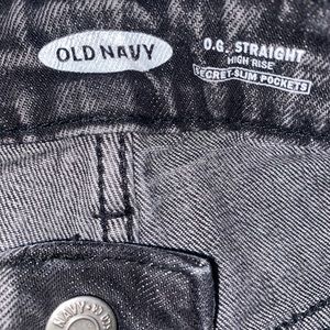 Size 8 Old Navy OG Straight High Rise Jeans, Black
